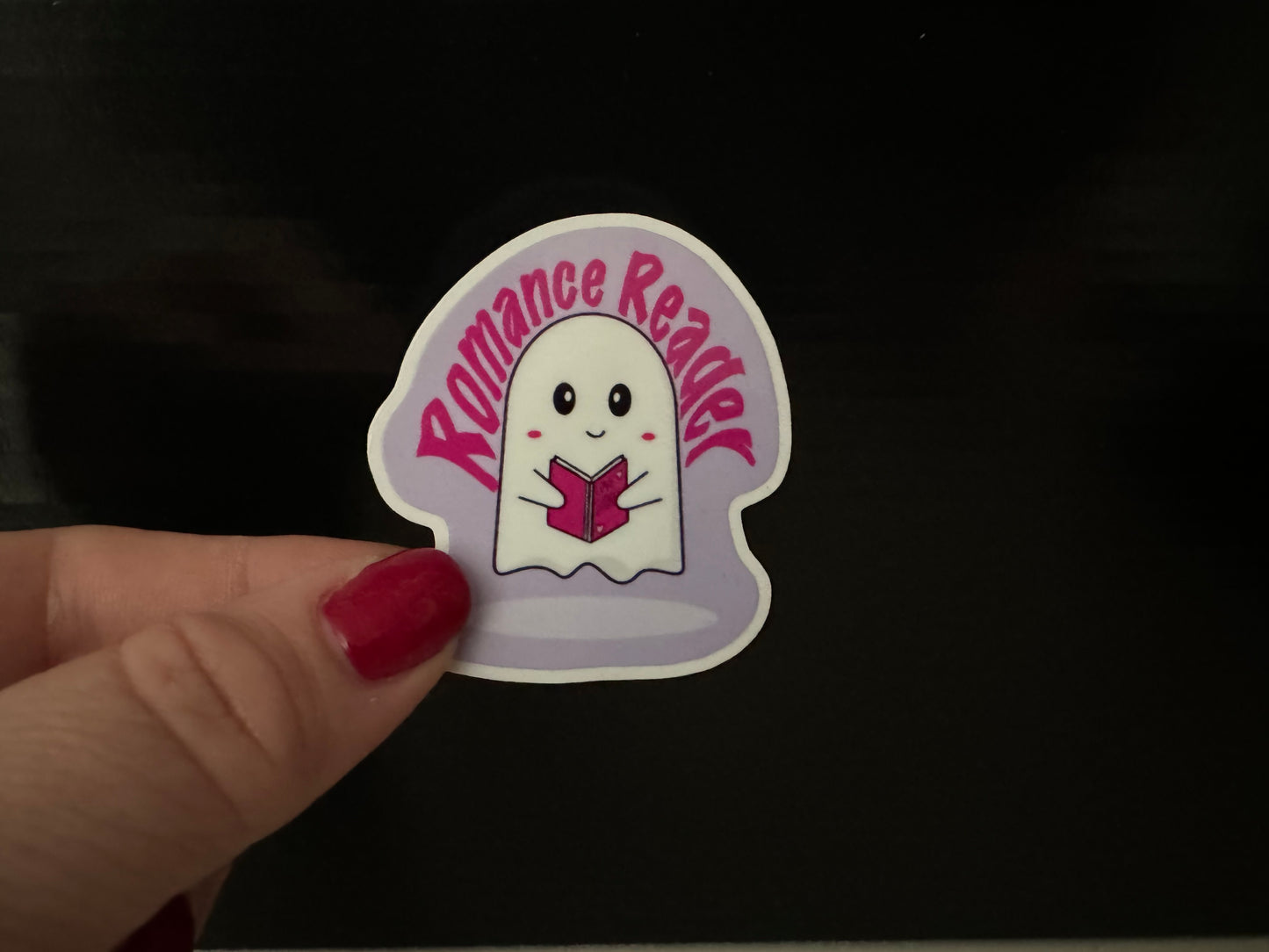 Romance Reader Ghost Vinyl Sticker