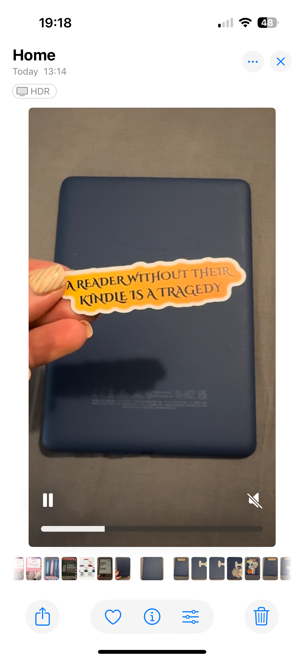 A Reader without their Kindle sticker - Fourth Wing inspired Vinyl Sticker