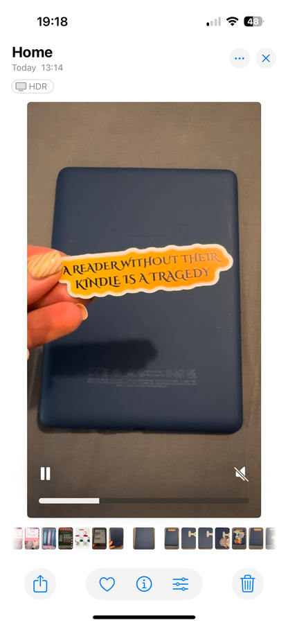 A Reader without their Kindle sticker - Fourth Wing inspired Vinyl Sticker