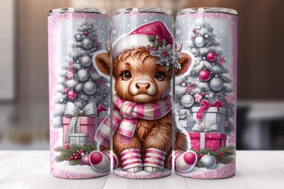 Christmas 20oz Stainless Steel Tumblers with Straw - Loads of great festive Designs