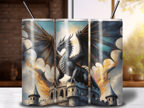 Fourth Wing inspired 20oz Stainless Steel Tumblers - Bookish - Fantasy - Personalised - Fourth Wing - Dragons