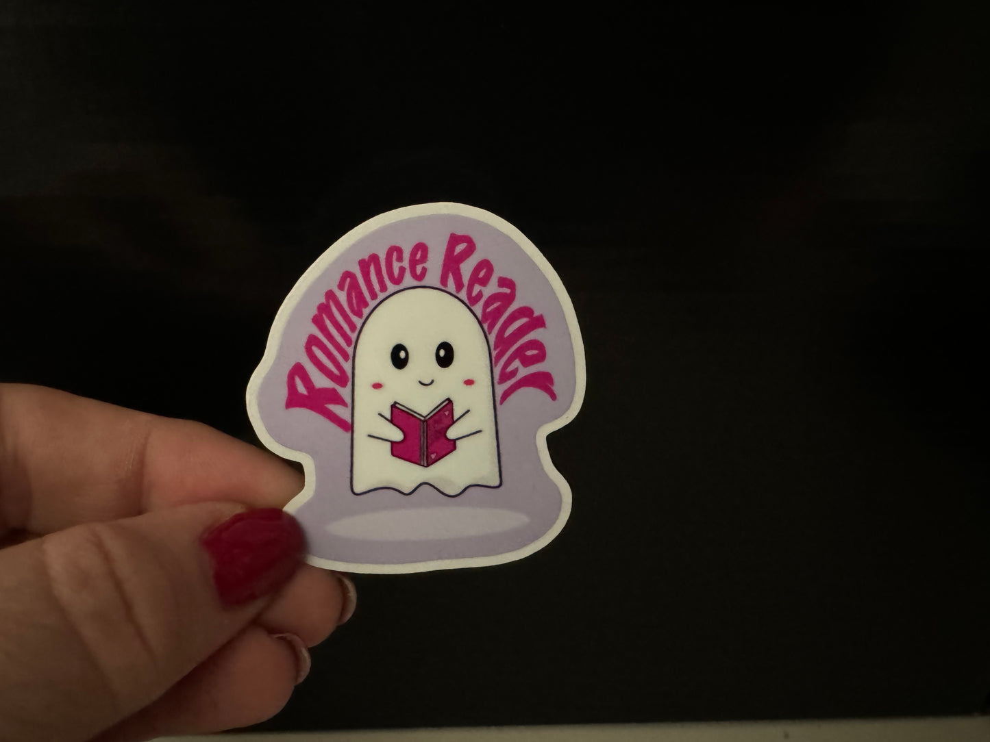 Romance Reader Ghost Vinyl Sticker