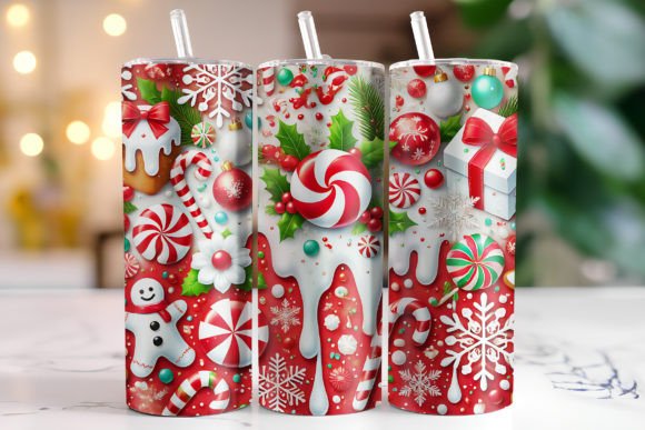 Christmas 20oz Stainless Steel Tumblers with Straw - Loads of great festive Designs