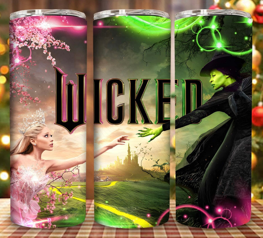 WICKED SERIES 20oz Stainless steel tumbler with metal straw - Fantasy - Bookish