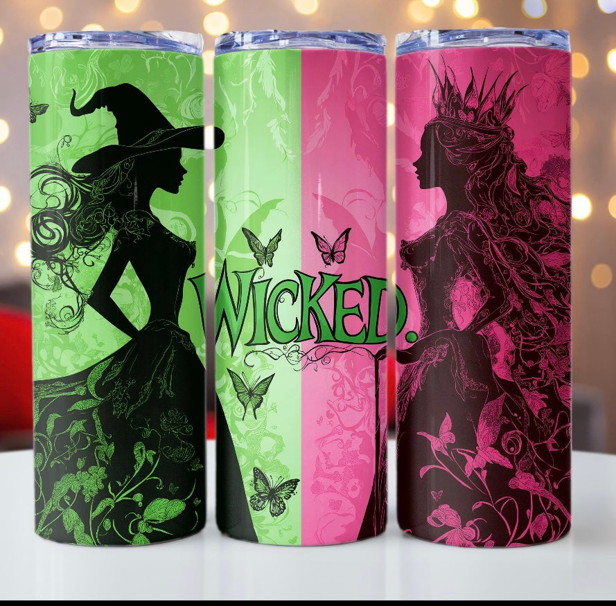 WICKED SERIES 20oz Stainless steel tumbler with metal straw - Fantasy - Bookish