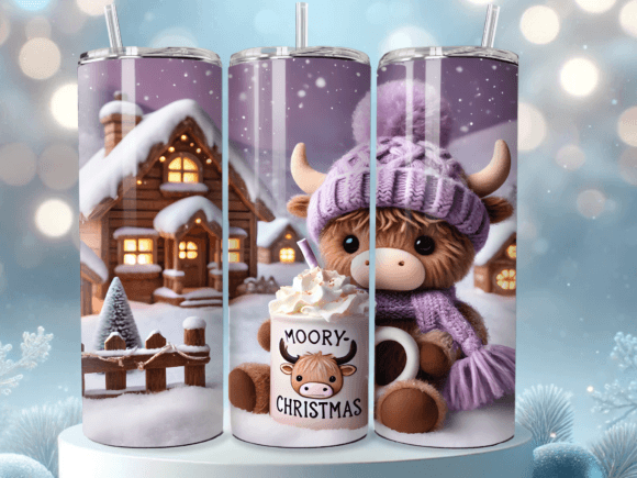 Christmas 20oz Stainless Steel Tumblers with Straw - Loads of great festive Designs