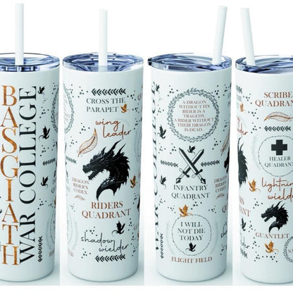 Fourth Wing inspired 20oz Stainless Steel Tumblers - Bookish - Fantasy - Personalised - Fourth Wing - Dragons