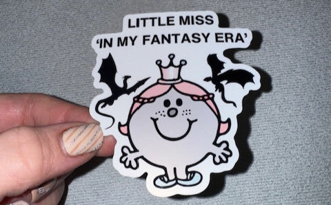 Little Miss ‘In My Fantasy Era’ mug, bookmark, vinyl sticker, tote - Bookish Designs - Funny (Copy)