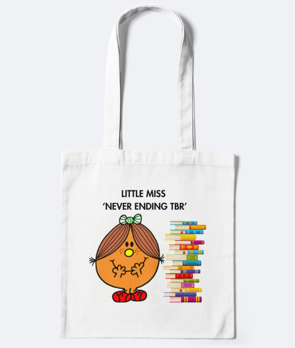 Little Miss ‘Never Ending TBR’ mug, bookmark, vinyl sticker, tote - Bookish Designs - Funny