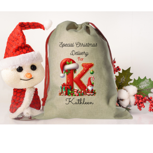 Personalised Christmas Santa Sacks - Burlap Style - 5 Designs to choose from