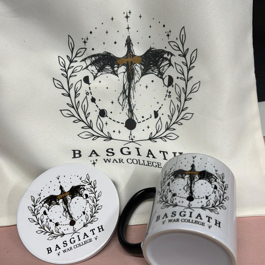 Fourth Wing, Basgiath War College Tote, Mug, and Coaster