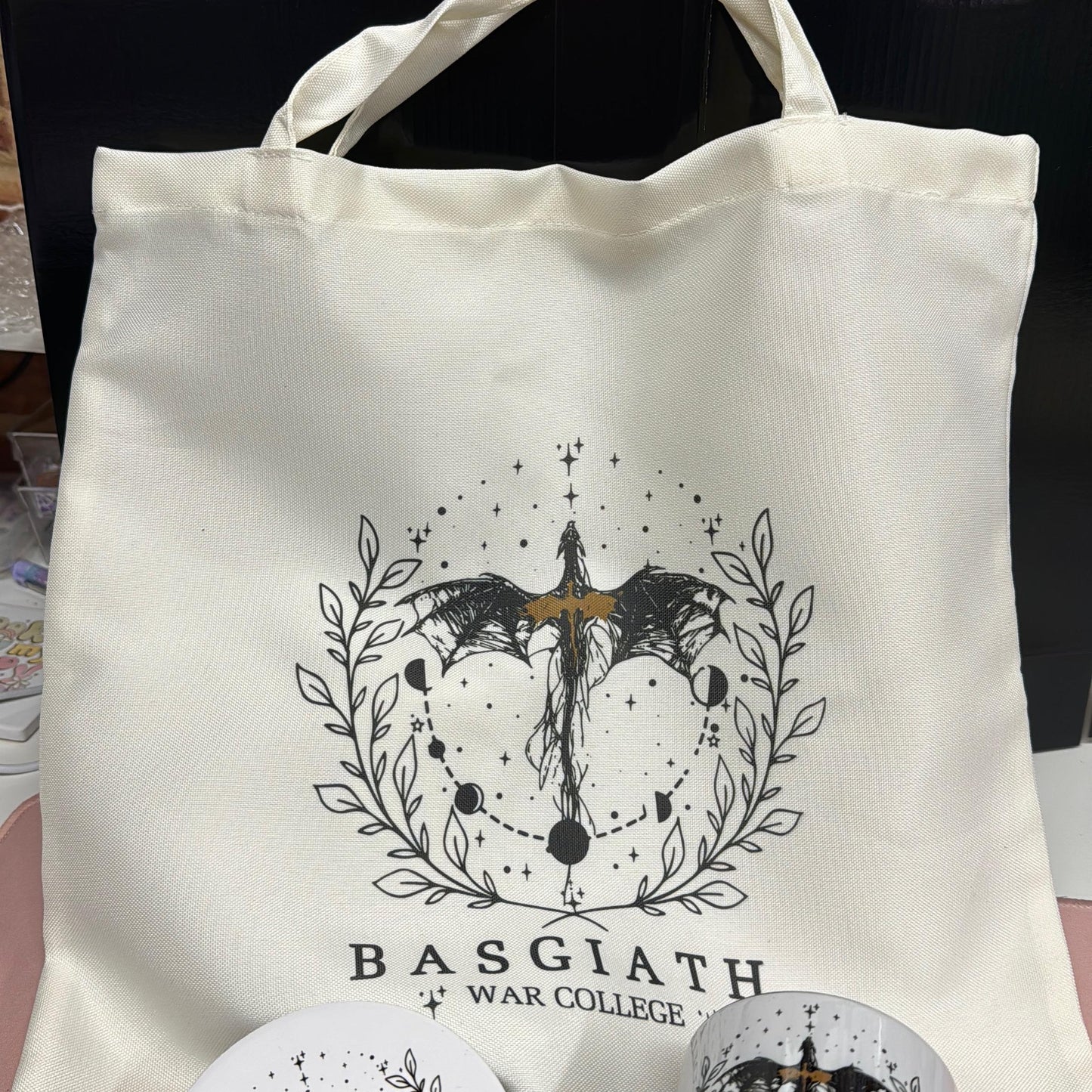 Fourth Wing, Basgiath War College Tote, Mug, and Coaster