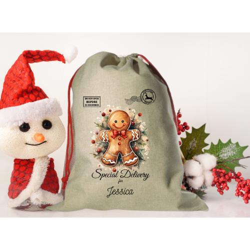 Personalised Christmas Santa Sacks - Burlap Style - 5 Designs to choose from