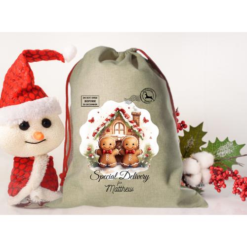 Personalised Christmas Santa Sacks - Burlap Style - 5 Designs to choose from